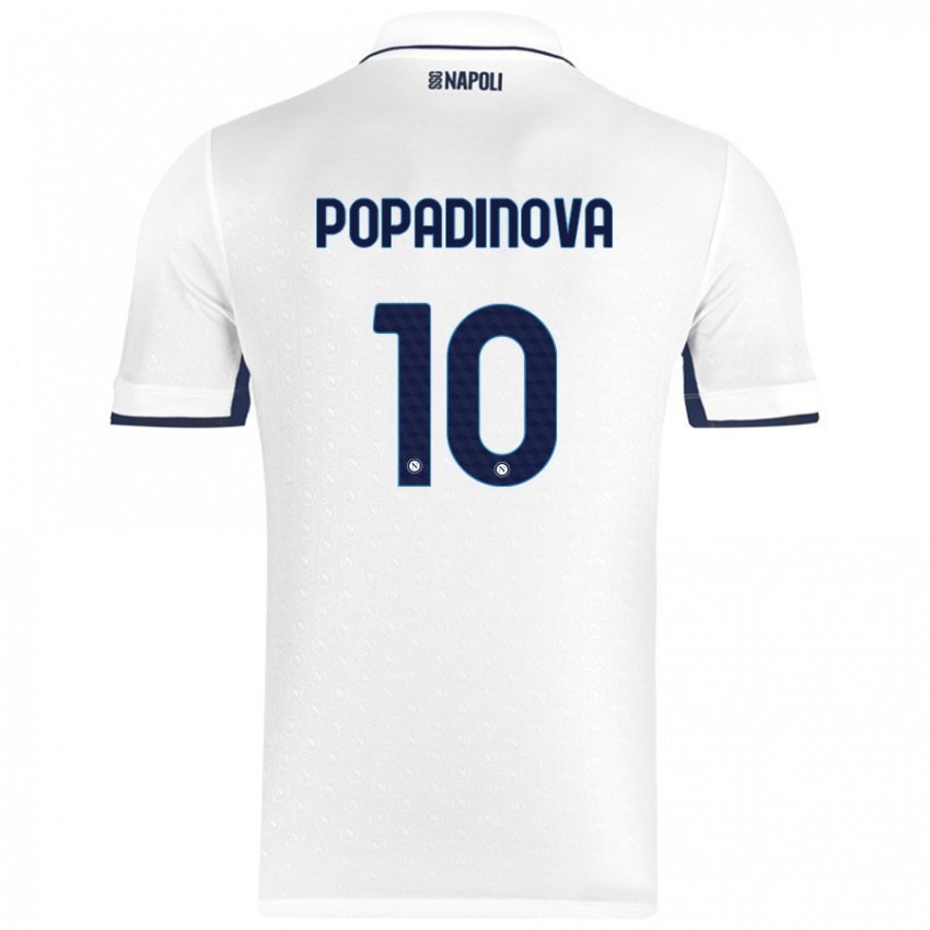 Criança Camisola Evdokiya Popadinova #10 Azul Real Branco Alternativa 2024/25 Camisa