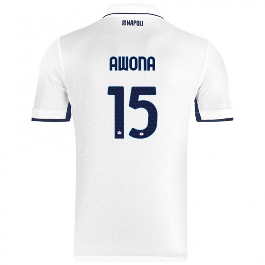 Criança Camisola Aurelle Awona #15 Azul Real Branco Alternativa 2024/25 Camisa