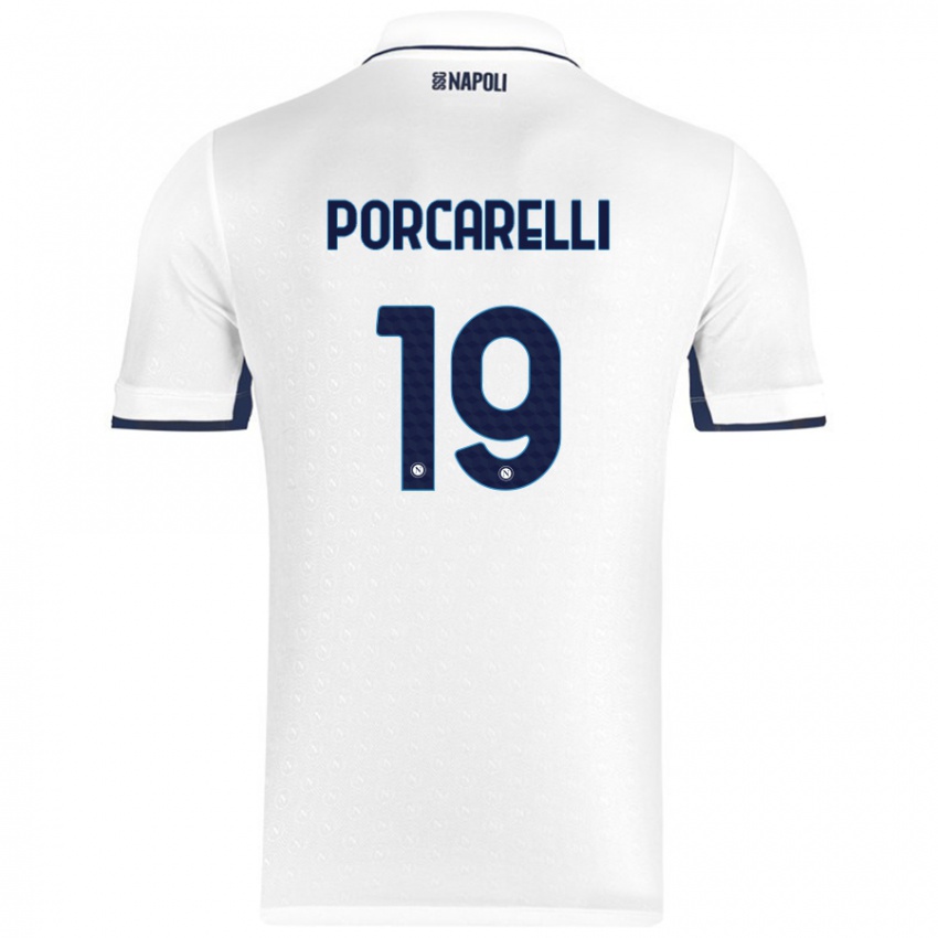 Criança Camisola Maddelena Porcarelli #19 Azul Real Branco Alternativa 2024/25 Camisa