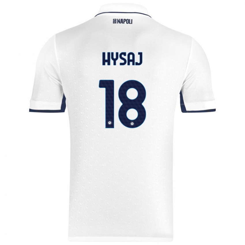 Criança Camisola Daniel Hysaj #18 Azul Real Branco Alternativa 2024/25 Camisa