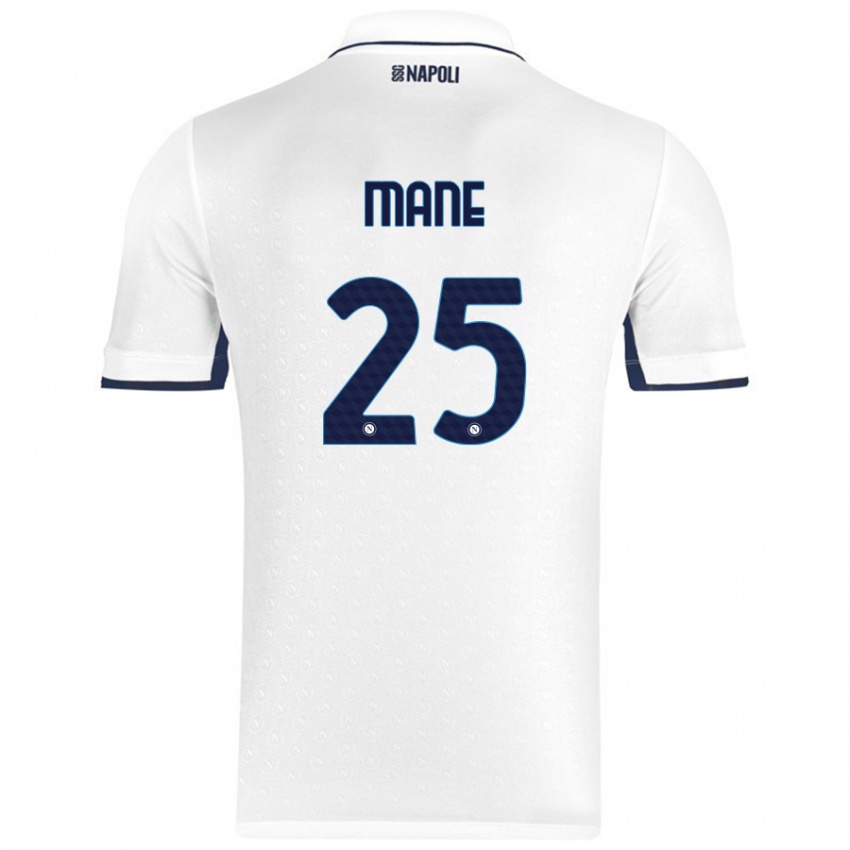 Criança Camisola Balla Mousa Mane #25 Azul Real Branco Alternativa 2024/25 Camisa