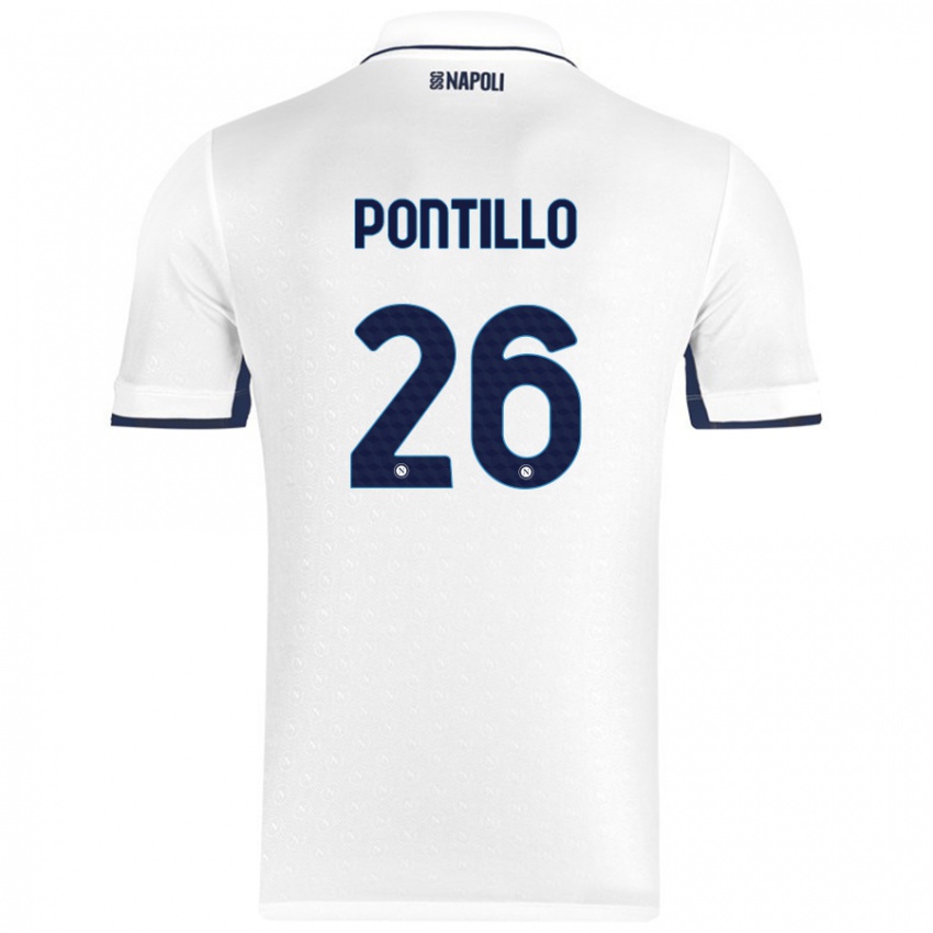 Criança Camisola Pasquale Pontillo #26 Azul Real Branco Alternativa 2024/25 Camisa