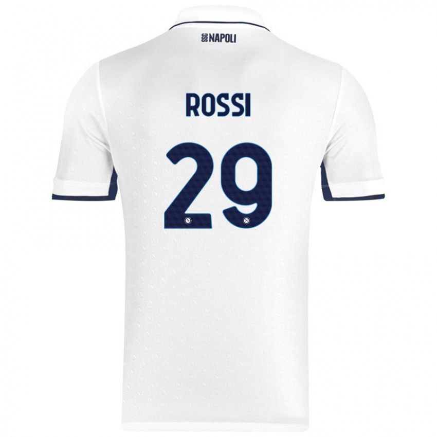 Criança Camisola Francesco Rossi #29 Azul Real Branco Alternativa 2024/25 Camisa