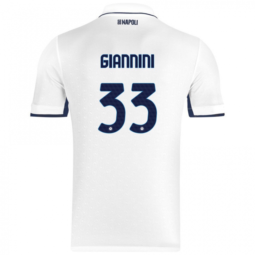 Criança Camisola Enrico Giannini #33 Azul Real Branco Alternativa 2024/25 Camisa