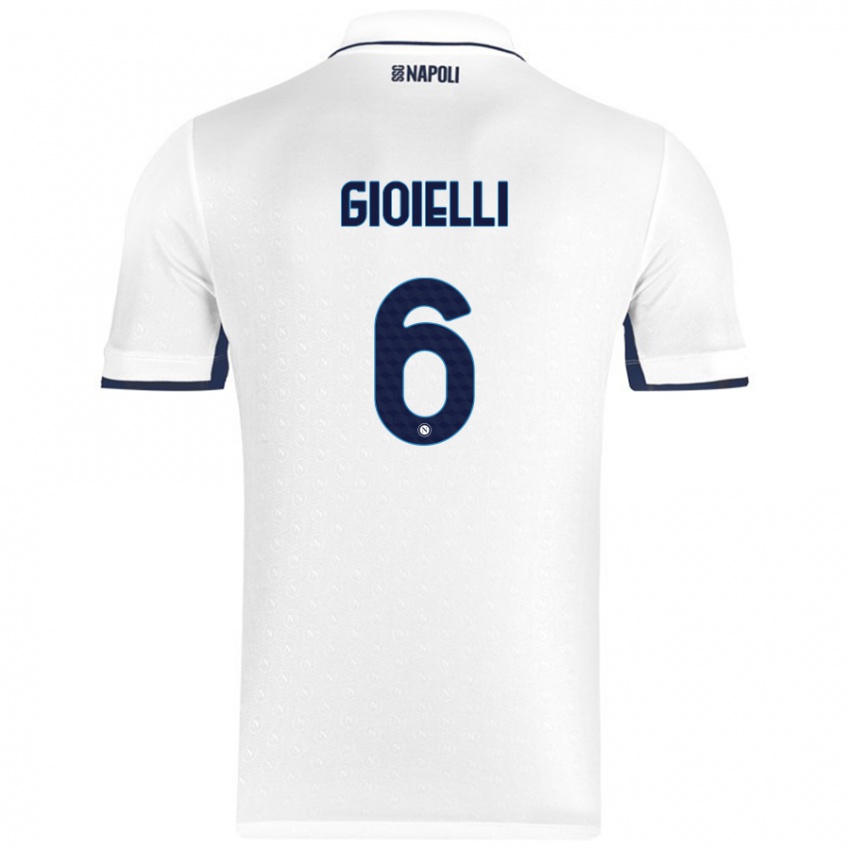 Criança Camisola Francesco Pio Gioielli #6 Azul Real Branco Alternativa 2024/25 Camisa