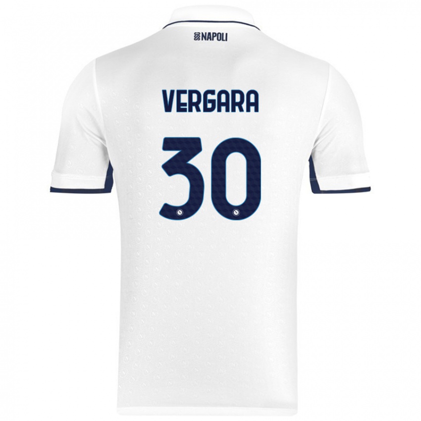 Criança Camisola Antonio Vergara #30 Azul Real Branco Alternativa 2024/25 Camisa