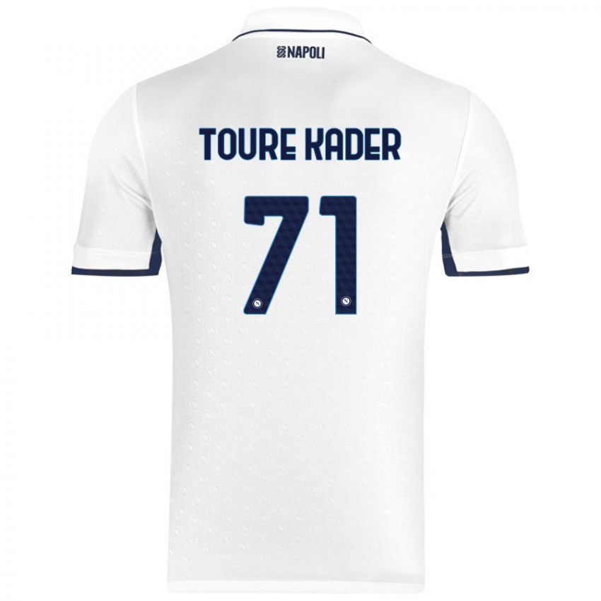 Criança Camisola Aziz Toure Kader #71 Azul Real Branco Alternativa 2024/25 Camisa