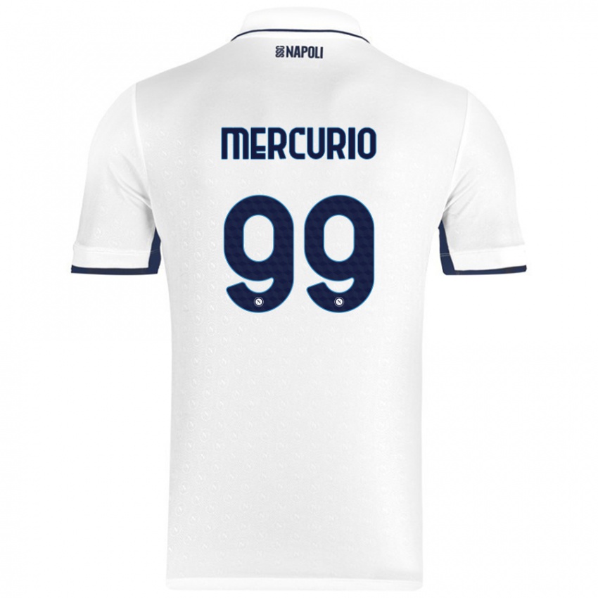 Criança Camisola Giovanni Mercurio #99 Azul Real Branco Alternativa 2024/25 Camisa