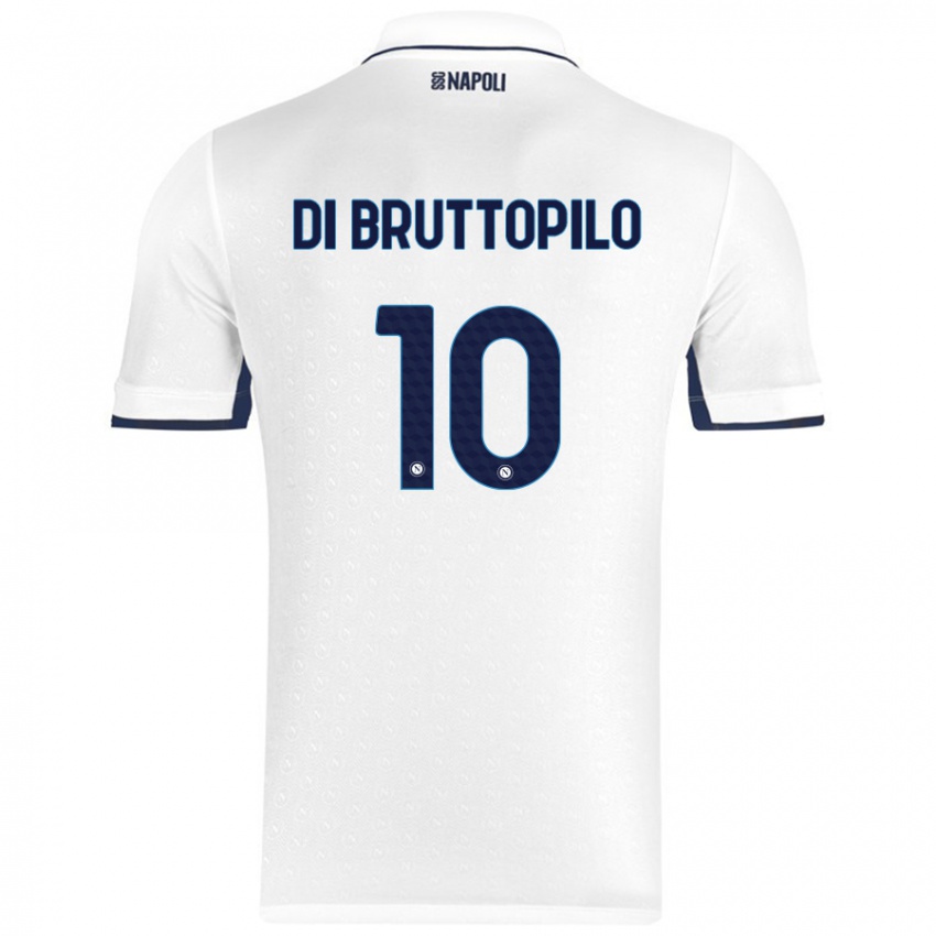 Criança Camisola Giuseppe Ambrosino Di Bruttopilo #10 Azul Real Branco Alternativa 2024/25 Camisa