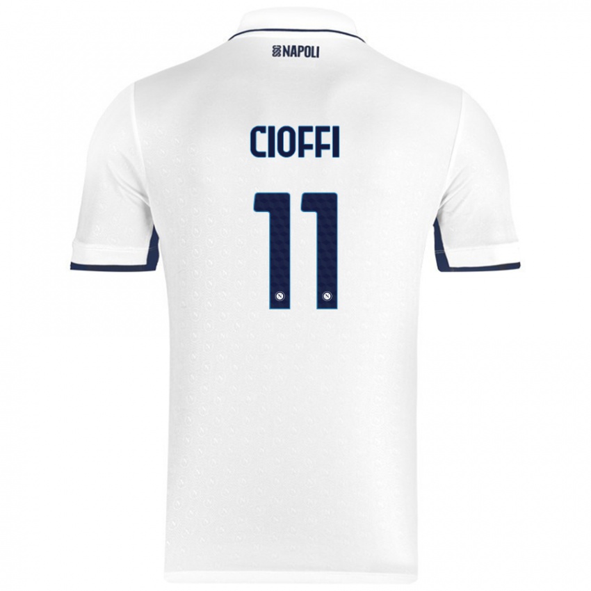 Criança Camisola Antonio Cioffi #11 Azul Real Branco Alternativa 2024/25 Camisa