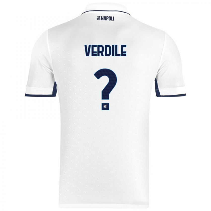 Criança Camisola Domenico Verdile #0 Azul Real Branco Alternativa 2024/25 Camisa