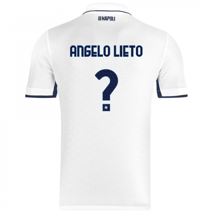 Criança Camisola Angelo Lieto #0 Azul Real Branco Alternativa 2024/25 Camisa