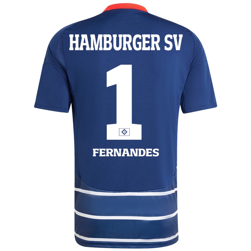 Criança Camisola Daniel Heuer Fernandes #1 Azul Escuro Alternativa 2024/25 Camisa