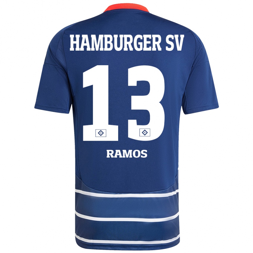 Criança Camisola Guilherme Ramos #13 Azul Escuro Alternativa 2024/25 Camisa