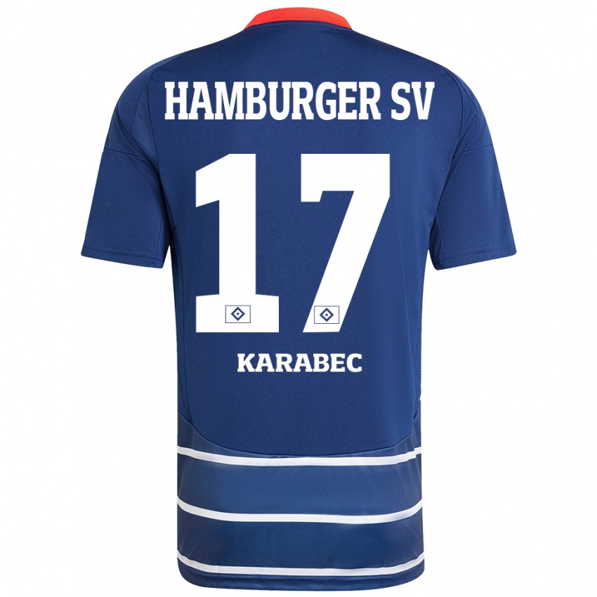 Criança Camisola Adam Karabec #17 Azul Escuro Alternativa 2024/25 Camisa