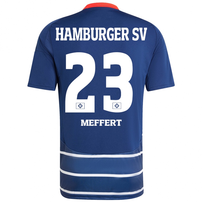 Criança Camisola Jonas Meffert #23 Azul Escuro Alternativa 2024/25 Camisa