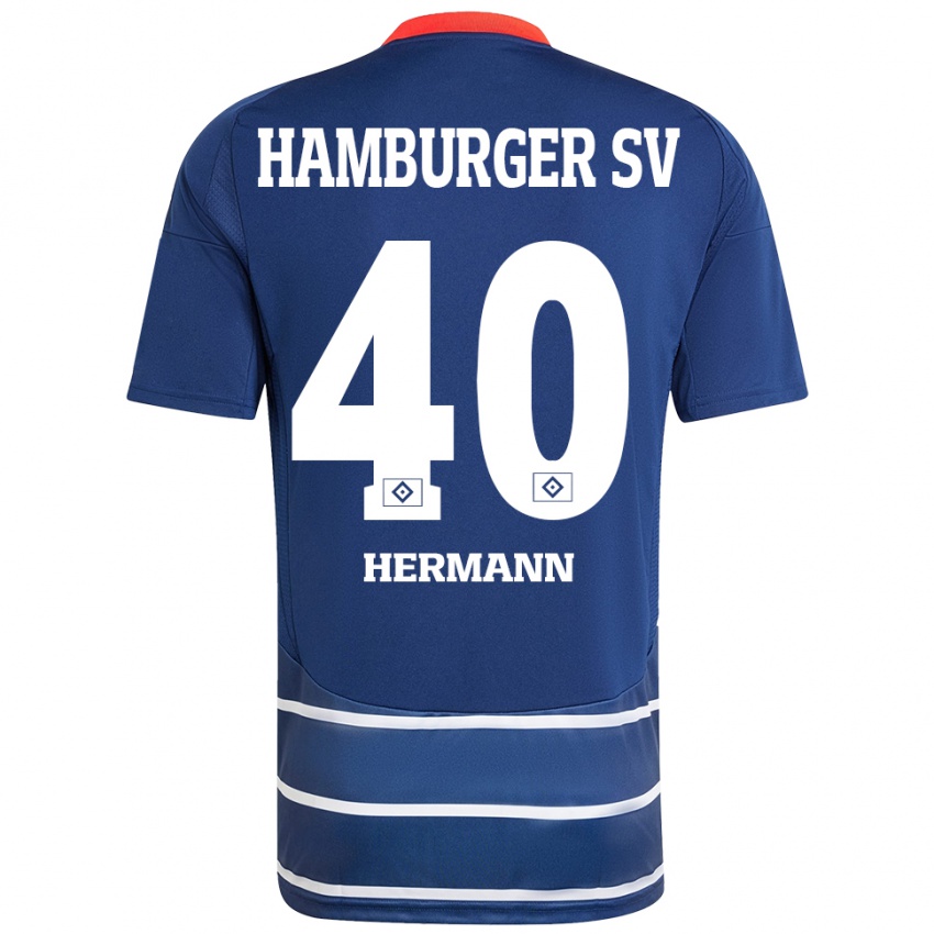 Criança Camisola Hannes Hermann #40 Azul Escuro Alternativa 2024/25 Camisa