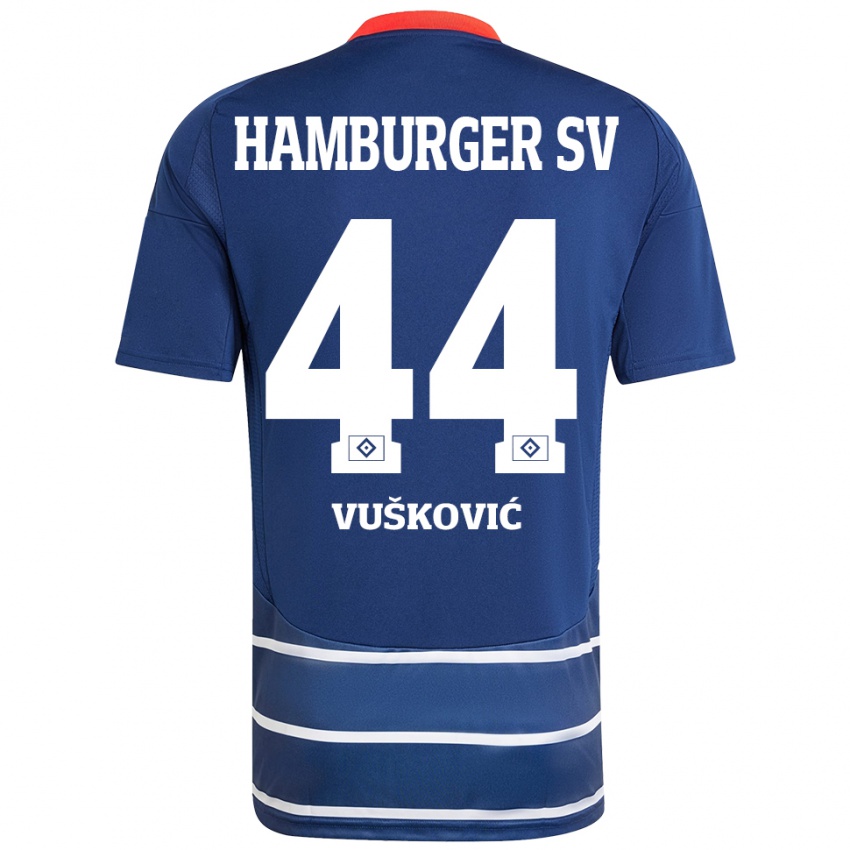 Criança Camisola Mario Vuskovic #44 Azul Escuro Alternativa 2024/25 Camisa