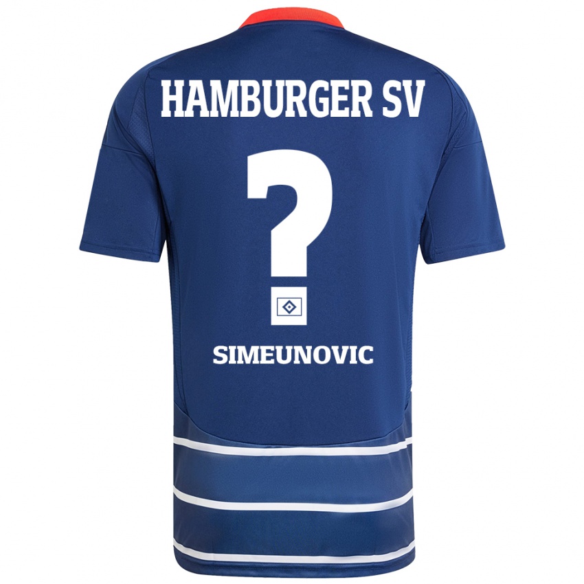 Criança Camisola Denis Simeunovic #0 Azul Escuro Alternativa 2024/25 Camisa