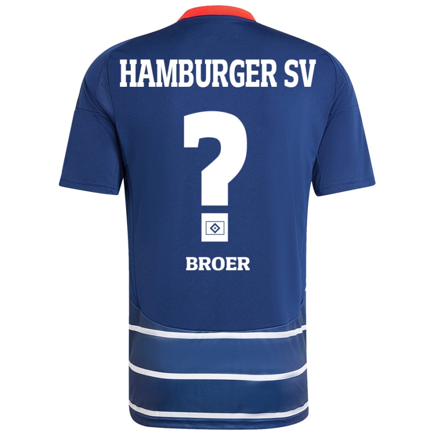 Criança Camisola Yannick Tim Bröer #0 Azul Escuro Alternativa 2024/25 Camisa