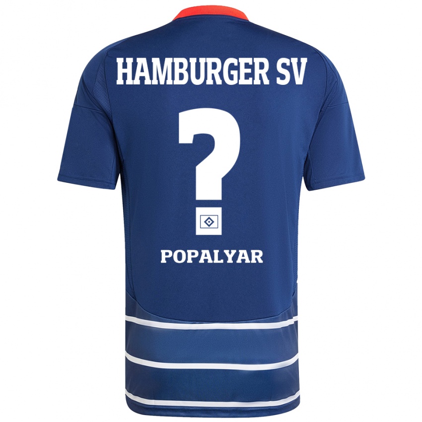 Criança Camisola Omer Popalyar #0 Azul Escuro Alternativa 2024/25 Camisa