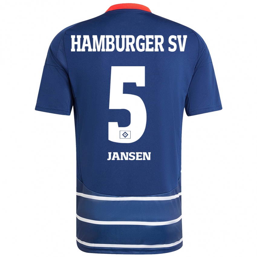 Criança Camisola Marcell Jansen #5 Azul Escuro Alternativa 2024/25 Camisa