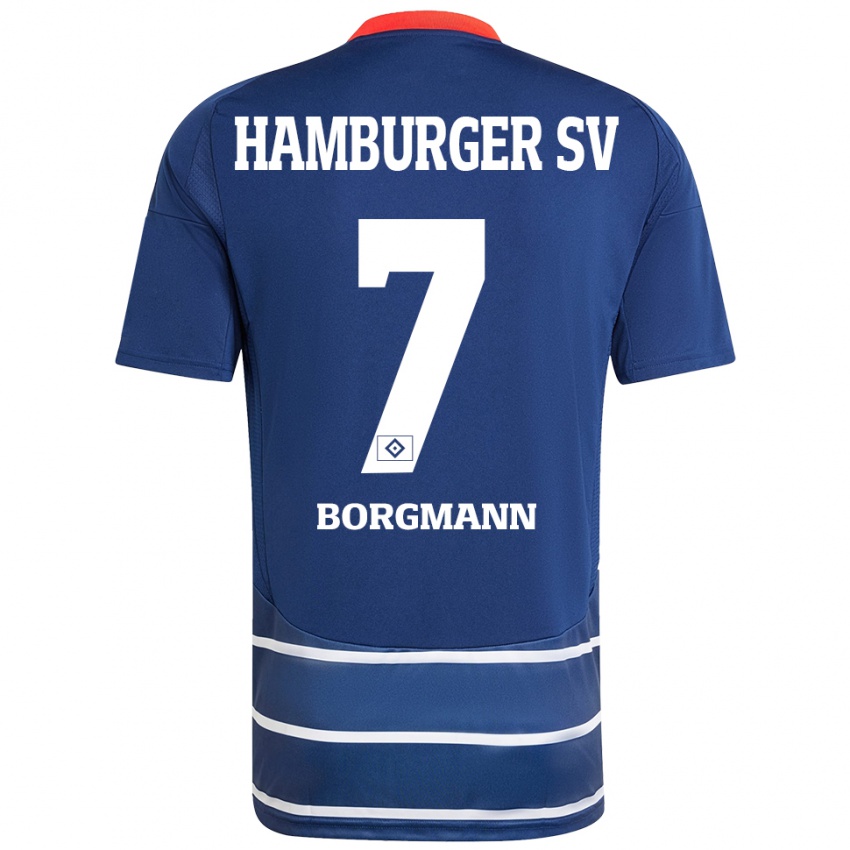 Criança Camisola Marcus Borgmann #7 Azul Escuro Alternativa 2024/25 Camisa