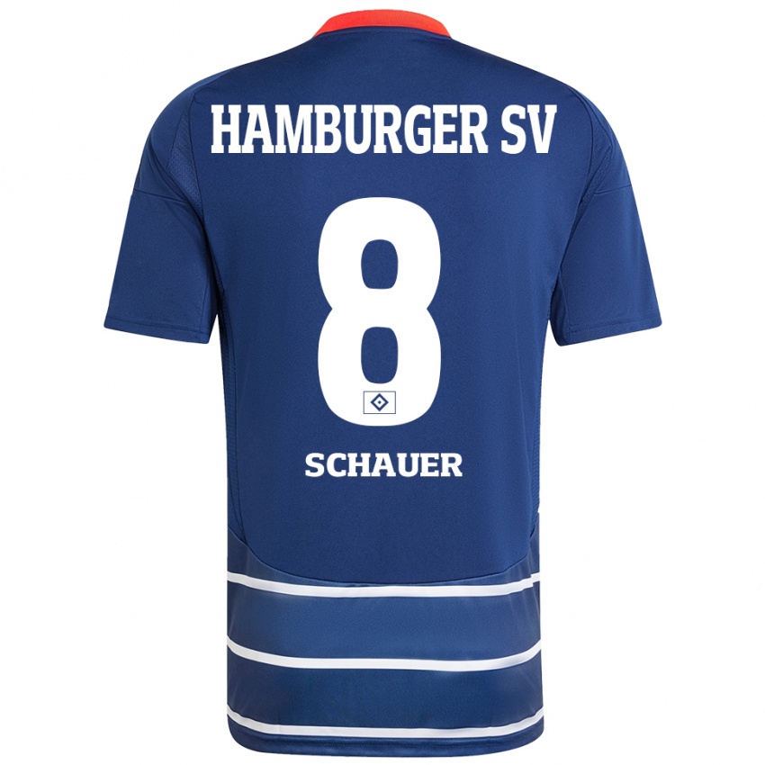 Criança Camisola Martin Schauer #8 Azul Escuro Alternativa 2024/25 Camisa