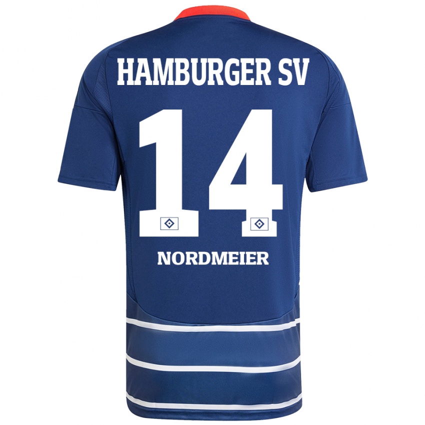 Criança Camisola Quentin Nordmeier #14 Azul Escuro Alternativa 2024/25 Camisa