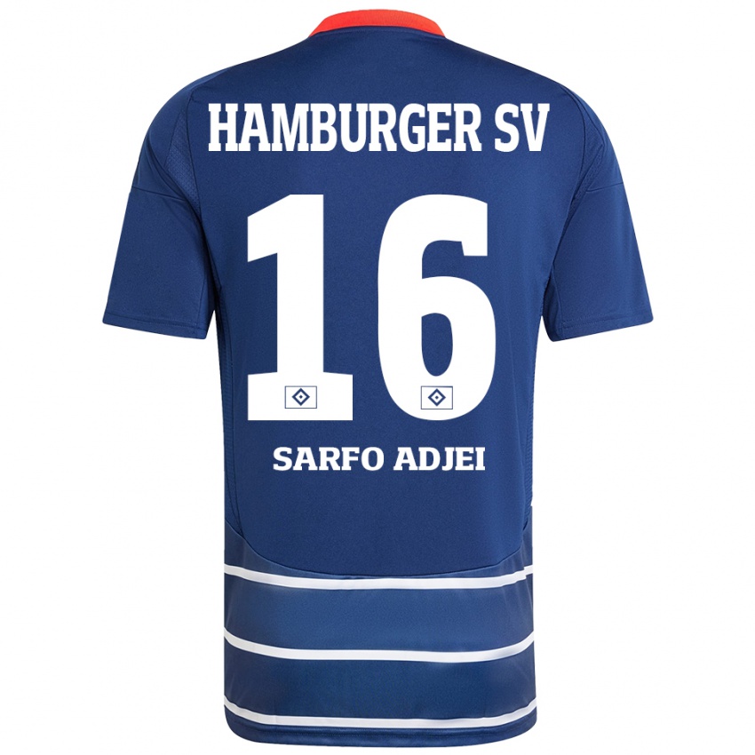 Criança Camisola Maximilian Sarfo-Adjei #16 Azul Escuro Alternativa 2024/25 Camisa