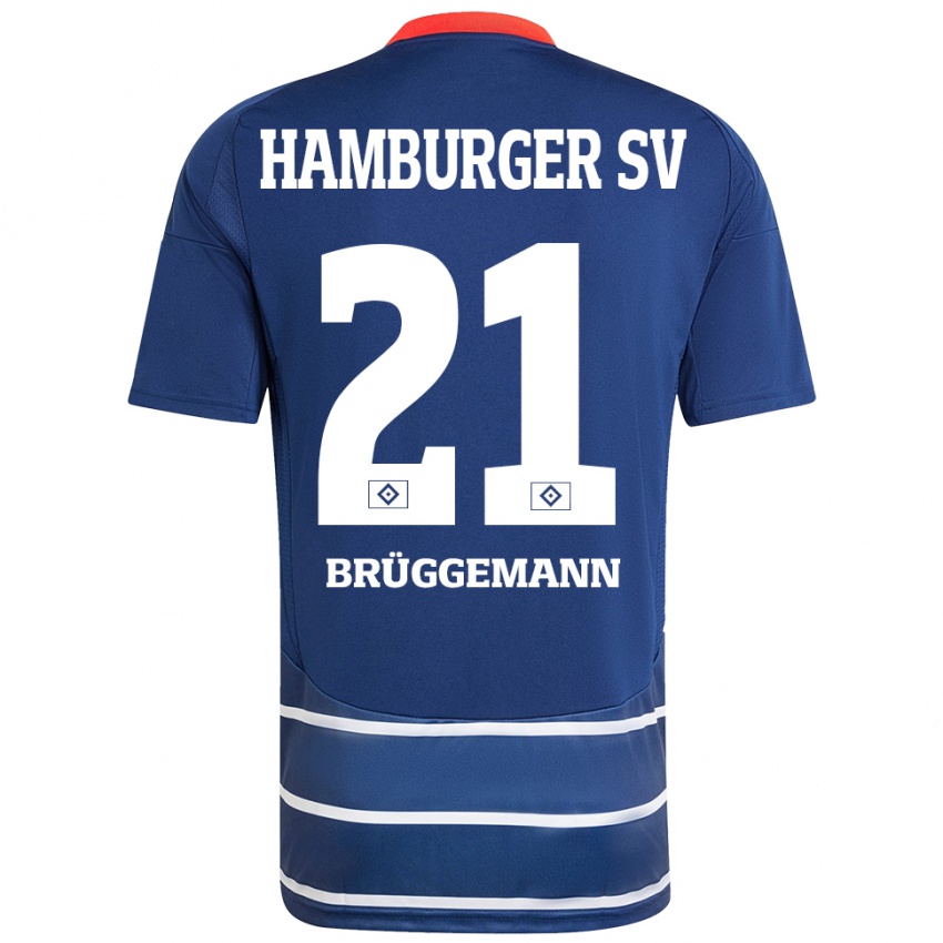 Criança Camisola William Brüggemann #21 Azul Escuro Alternativa 2024/25 Camisa