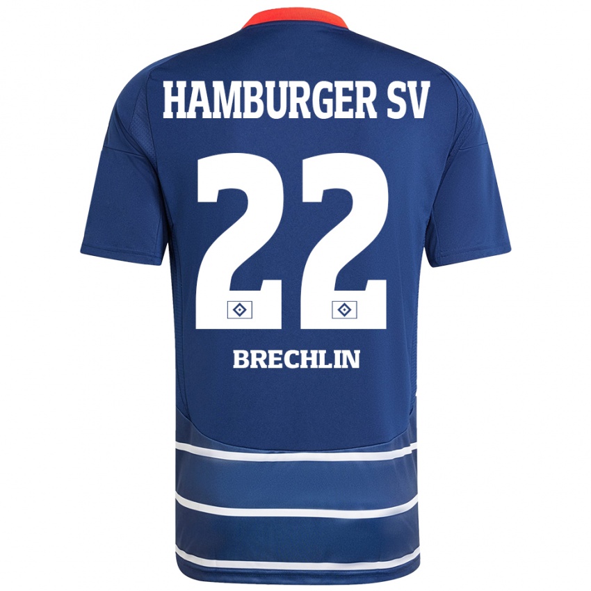 Criança Camisola Bjarne Brechlin #22 Azul Escuro Alternativa 2024/25 Camisa