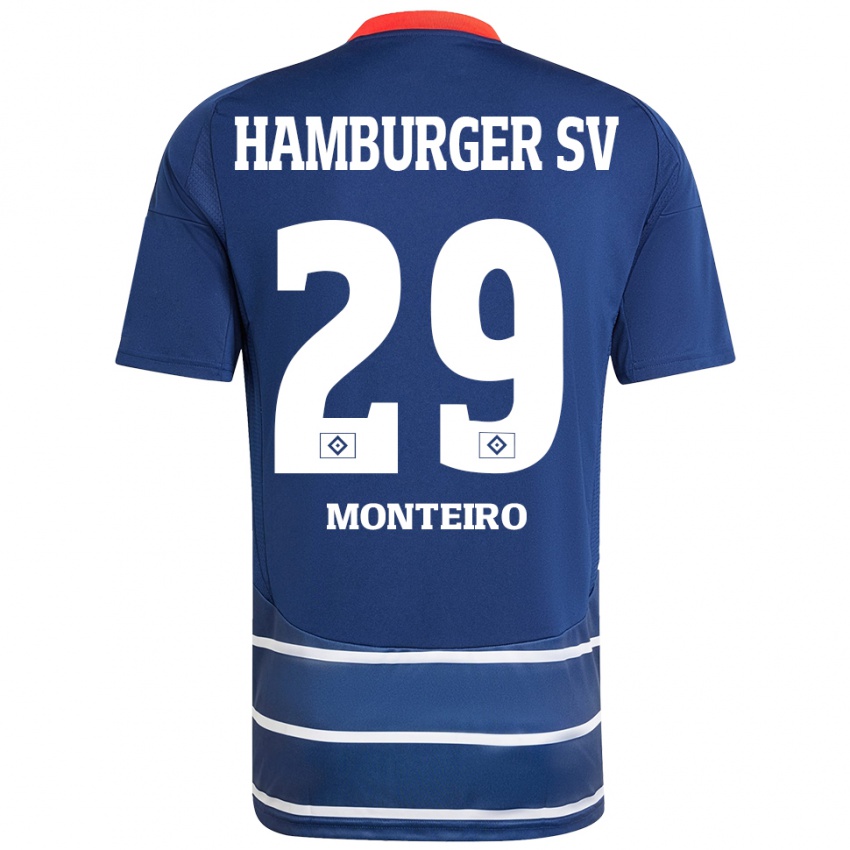 Criança Camisola Alfa Monteiro #29 Azul Escuro Alternativa 2024/25 Camisa