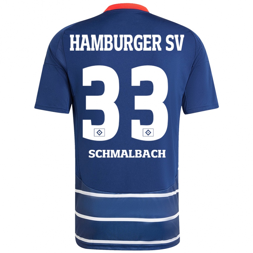 Criança Camisola Sebastian Schmalbach #33 Azul Escuro Alternativa 2024/25 Camisa