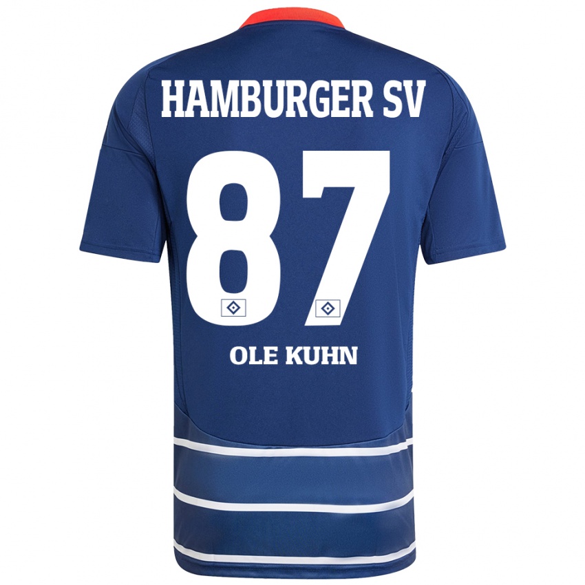 Criança Camisola Niklas Ole Kühn #87 Azul Escuro Alternativa 2024/25 Camisa