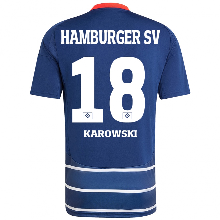 Criança Camisola Nele Karowski #18 Azul Escuro Alternativa 2024/25 Camisa