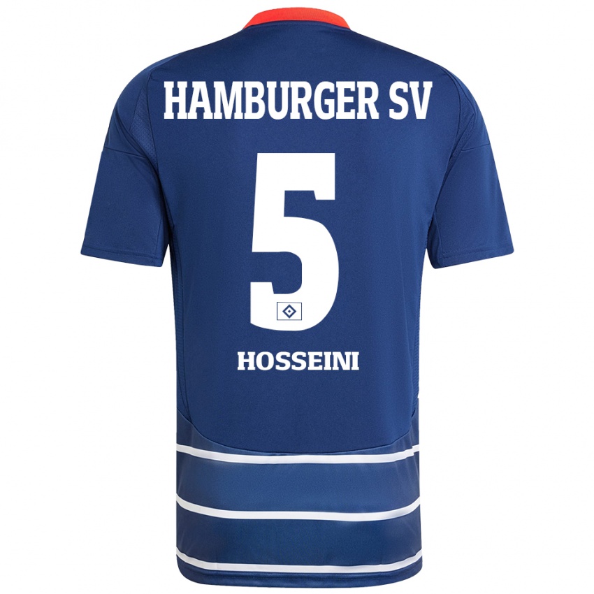 Criança Camisola Reza Hosseini #5 Azul Escuro Alternativa 2024/25 Camisa