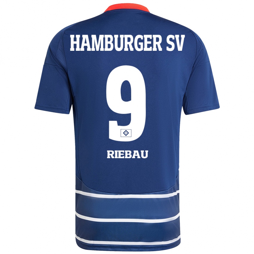 Criança Camisola Henry Riebau #9 Azul Escuro Alternativa 2024/25 Camisa