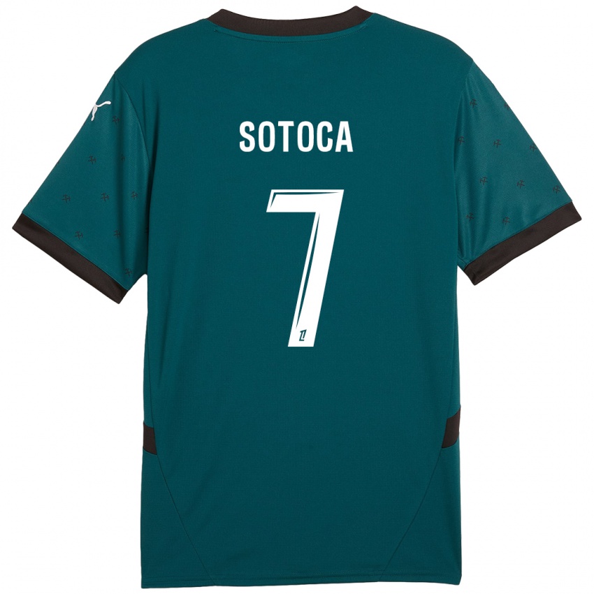 Criança Camisola Florian Sotoca #7 Verde Escuro Alternativa 2024/25 Camisa