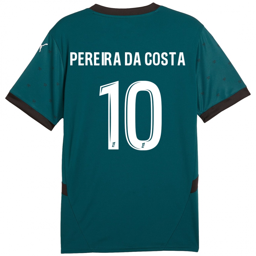 Criança Camisola David Pereira Da Costa #10 Verde Escuro Alternativa 2024/25 Camisa