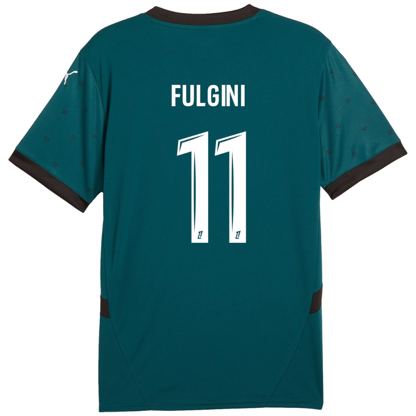 Criança Camisola Angelo Fulgini #11 Verde Escuro Alternativa 2024/25 Camisa