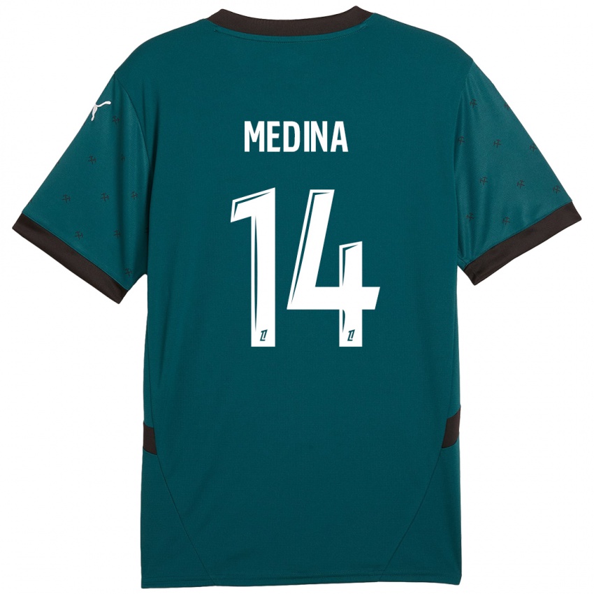 Criança Camisola Facundo Medina #14 Verde Escuro Alternativa 2024/25 Camisa