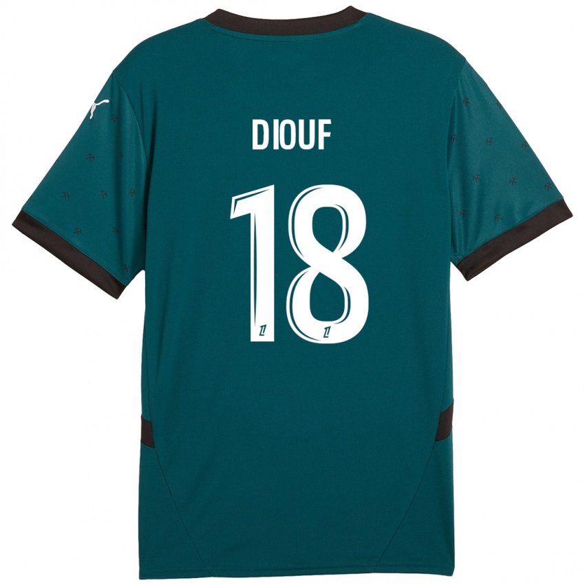 Criança Camisola Andy Diouf #18 Verde Escuro Alternativa 2024/25 Camisa