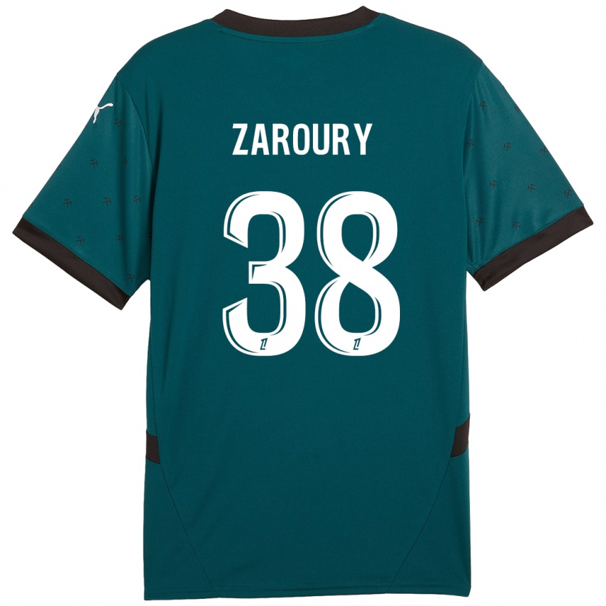 Criança Camisola Anass Zaroury #38 Verde Escuro Alternativa 2024/25 Camisa