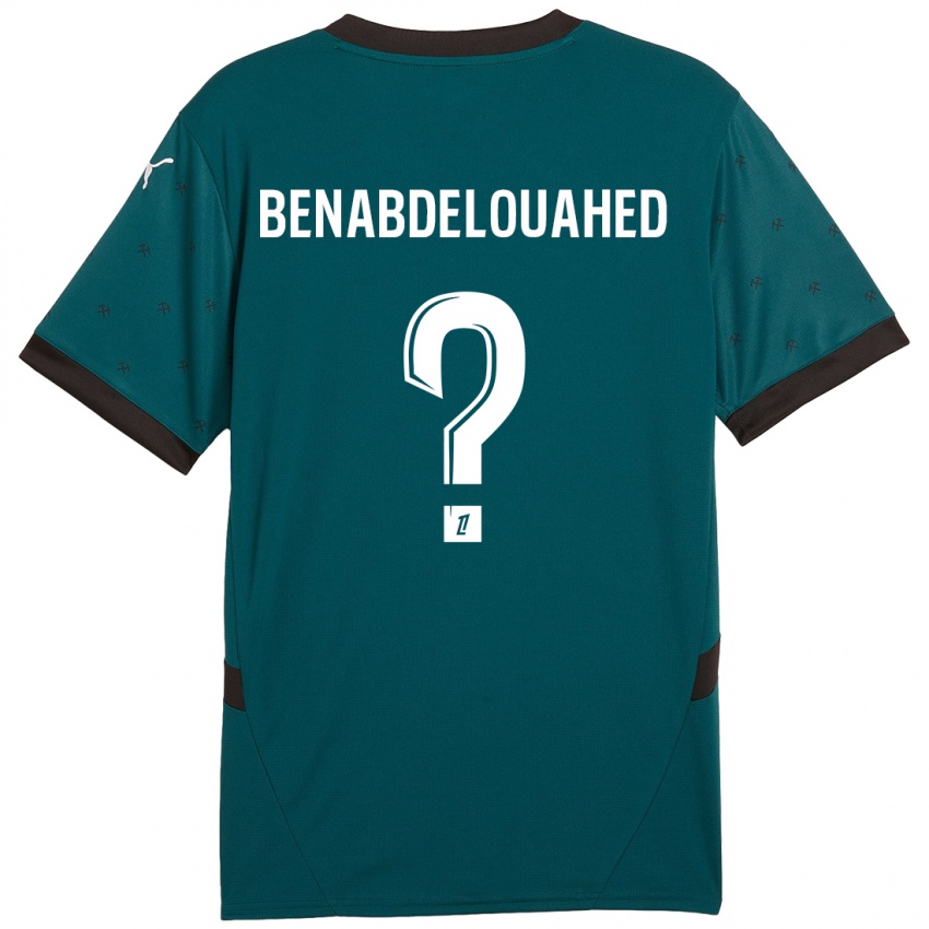 Criança Camisola Kaïs Benabdelouahed #0 Verde Escuro Alternativa 2024/25 Camisa