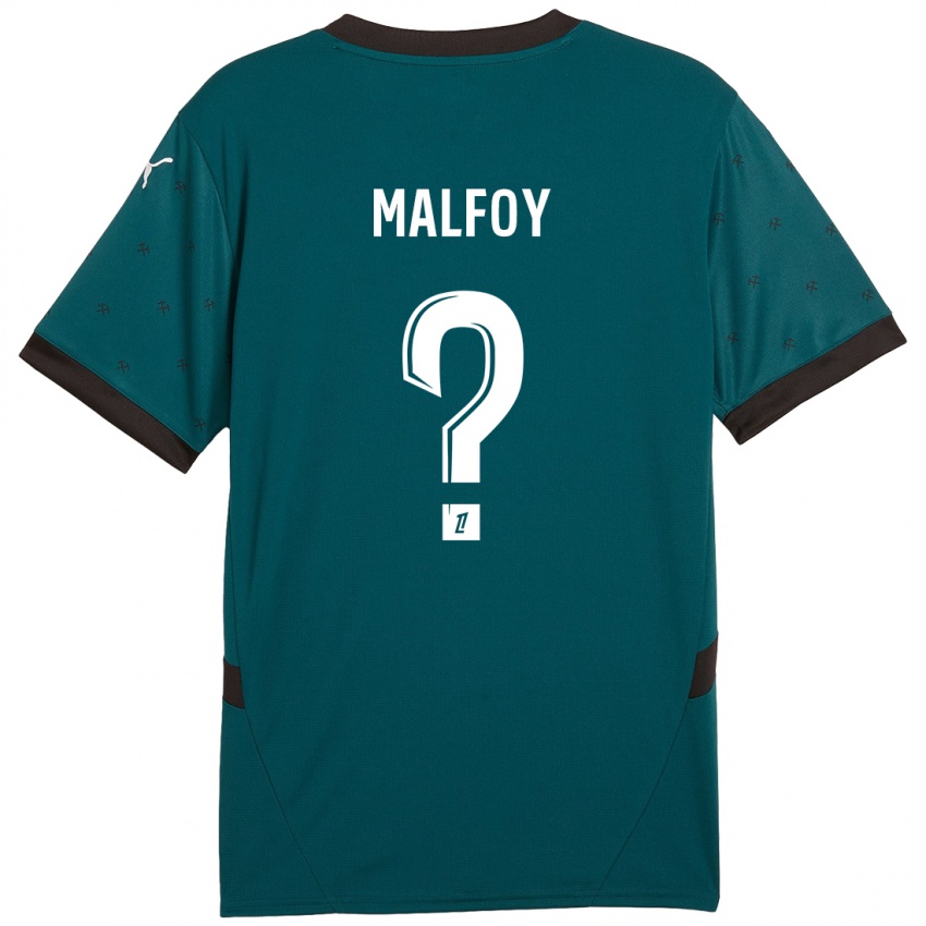 Criança Camisola Lucas Malfoy #0 Verde Escuro Alternativa 2024/25 Camisa