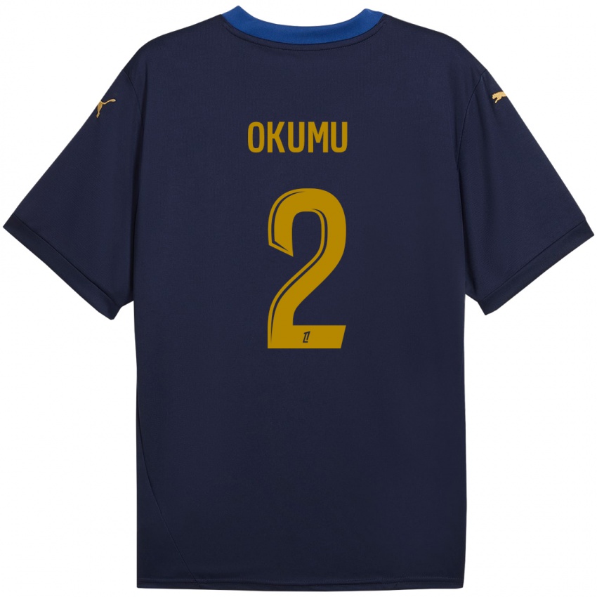 Criança Camisola Joseph Okumu #2 Ouro Da Marinha Alternativa 2024/25 Camisa