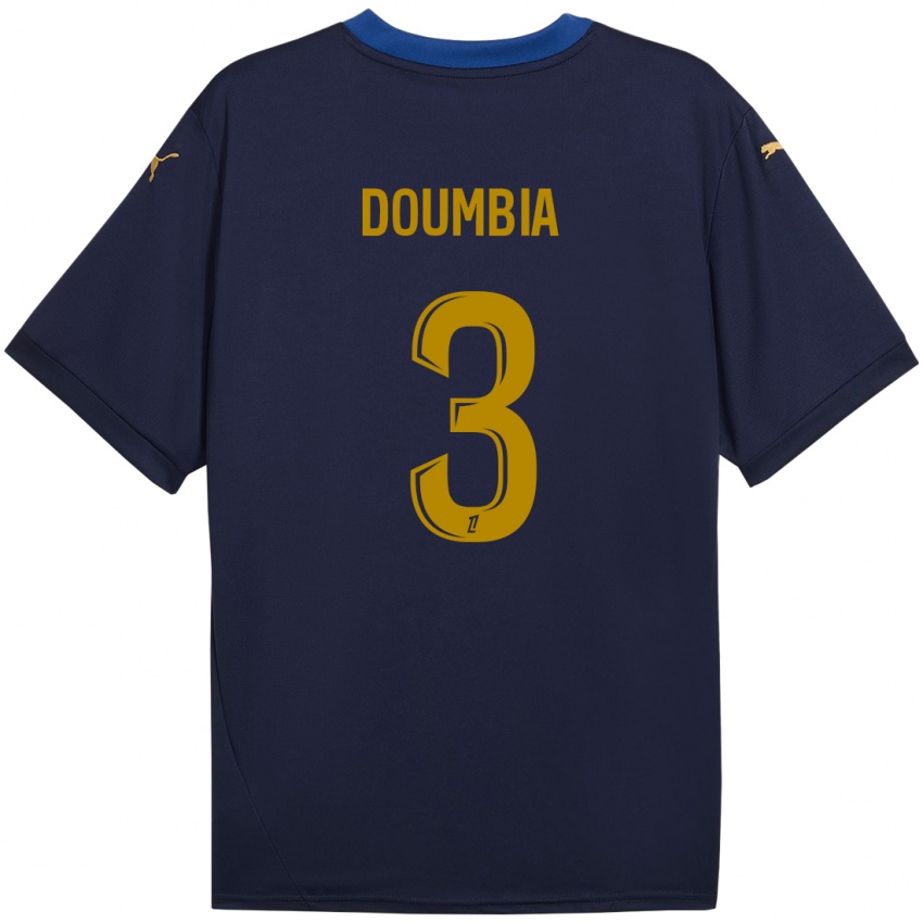 Criança Camisola Kamory Doumbia #3 Ouro Da Marinha Alternativa 2024/25 Camisa