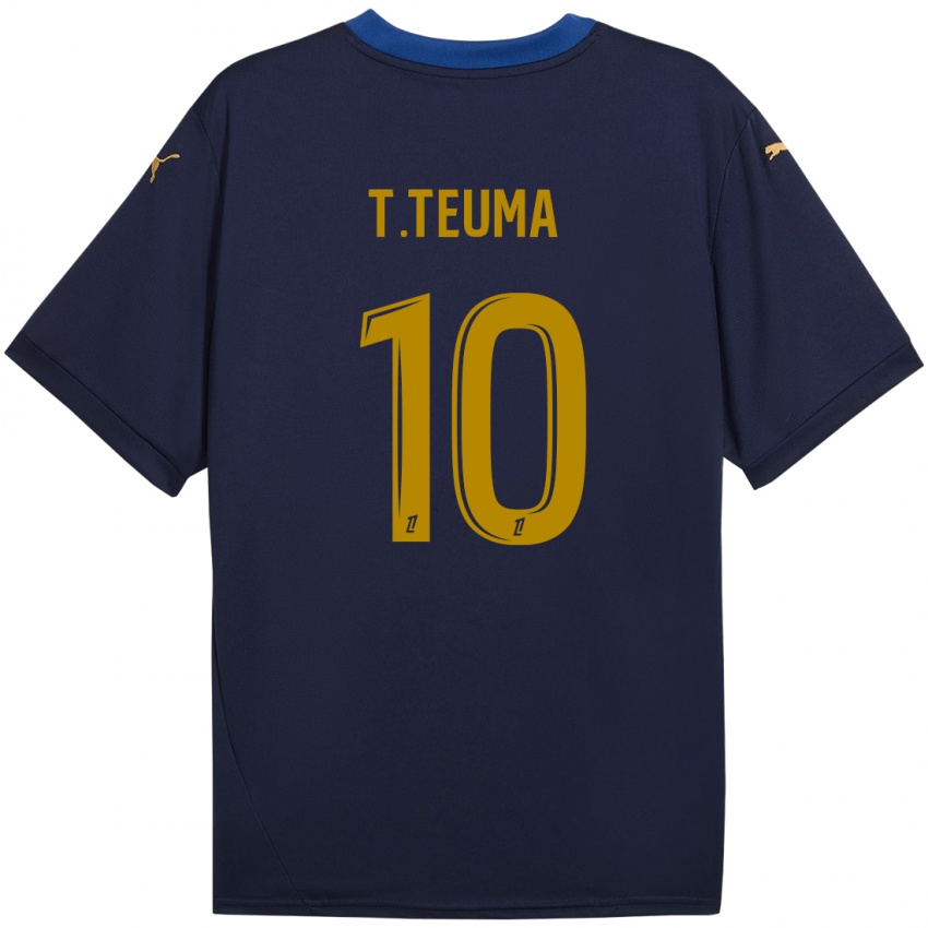 Criança Camisola Teddy Teuma #10 Ouro Da Marinha Alternativa 2024/25 Camisa