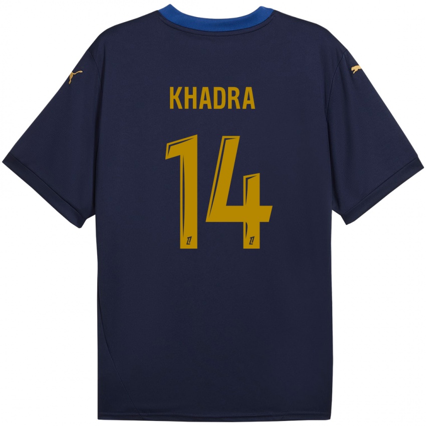 Criança Camisola Reda Khadra #14 Ouro Da Marinha Alternativa 2024/25 Camisa